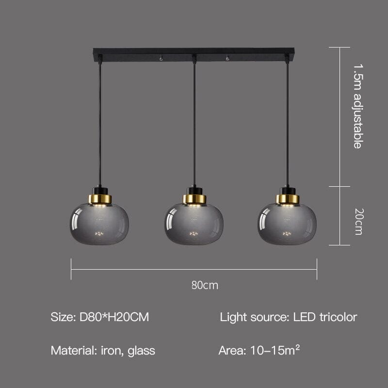 چراغ آویز شیشه‌ای لوما LED نورپردازی محیطی نوردیک رترو