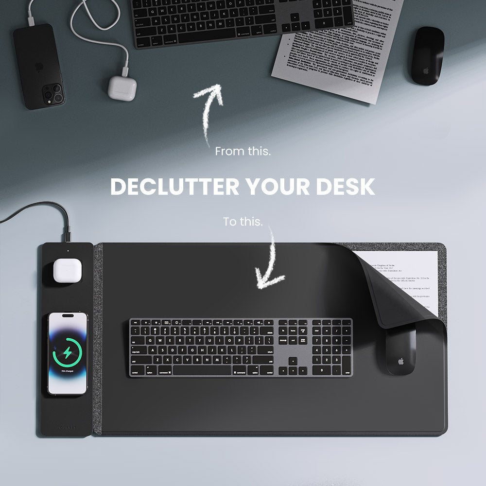 NovaCharge Wireless Charging Desk Mat for Modern Workspaces