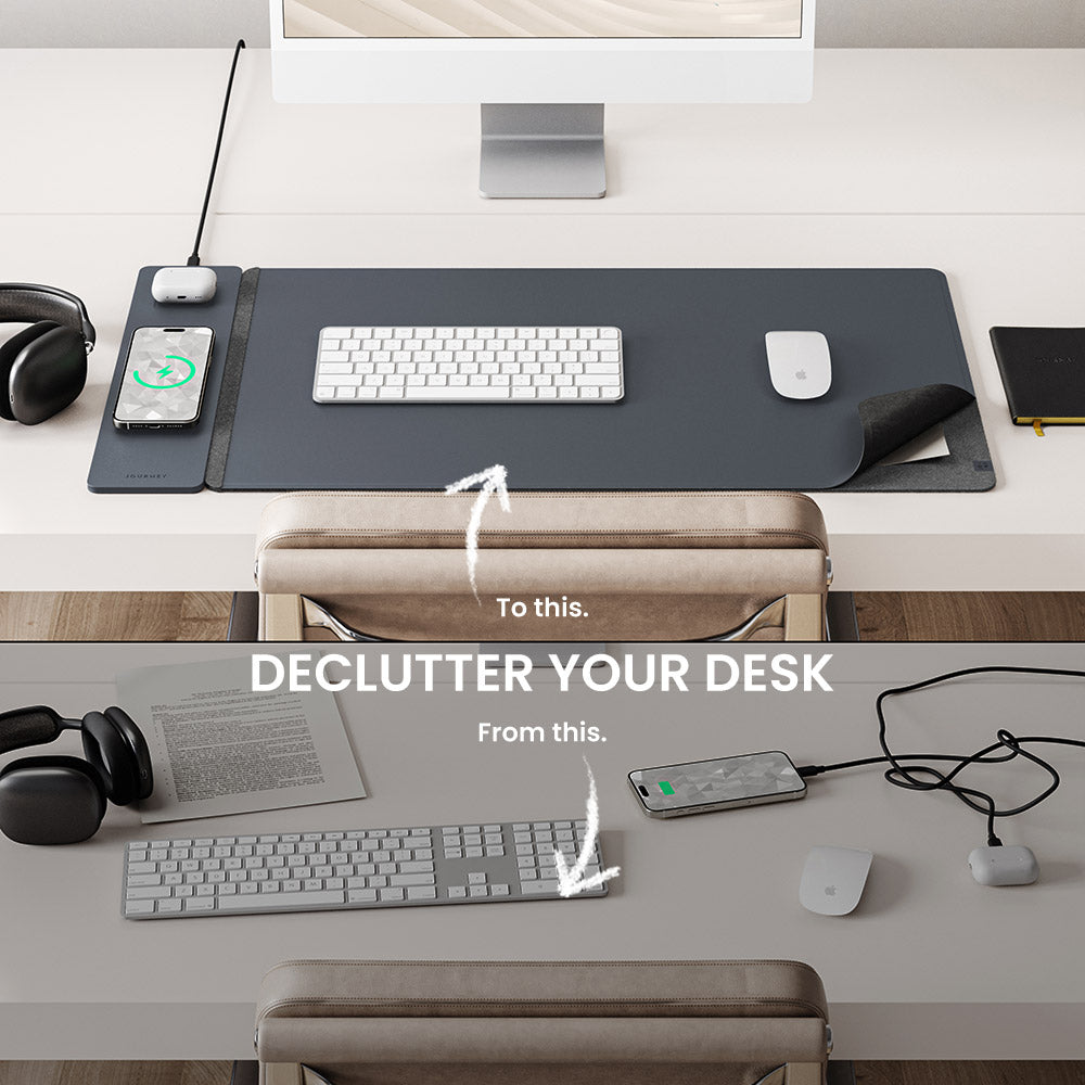 NovaCharge Wireless Charging Desk Mat for Modern Workspaces