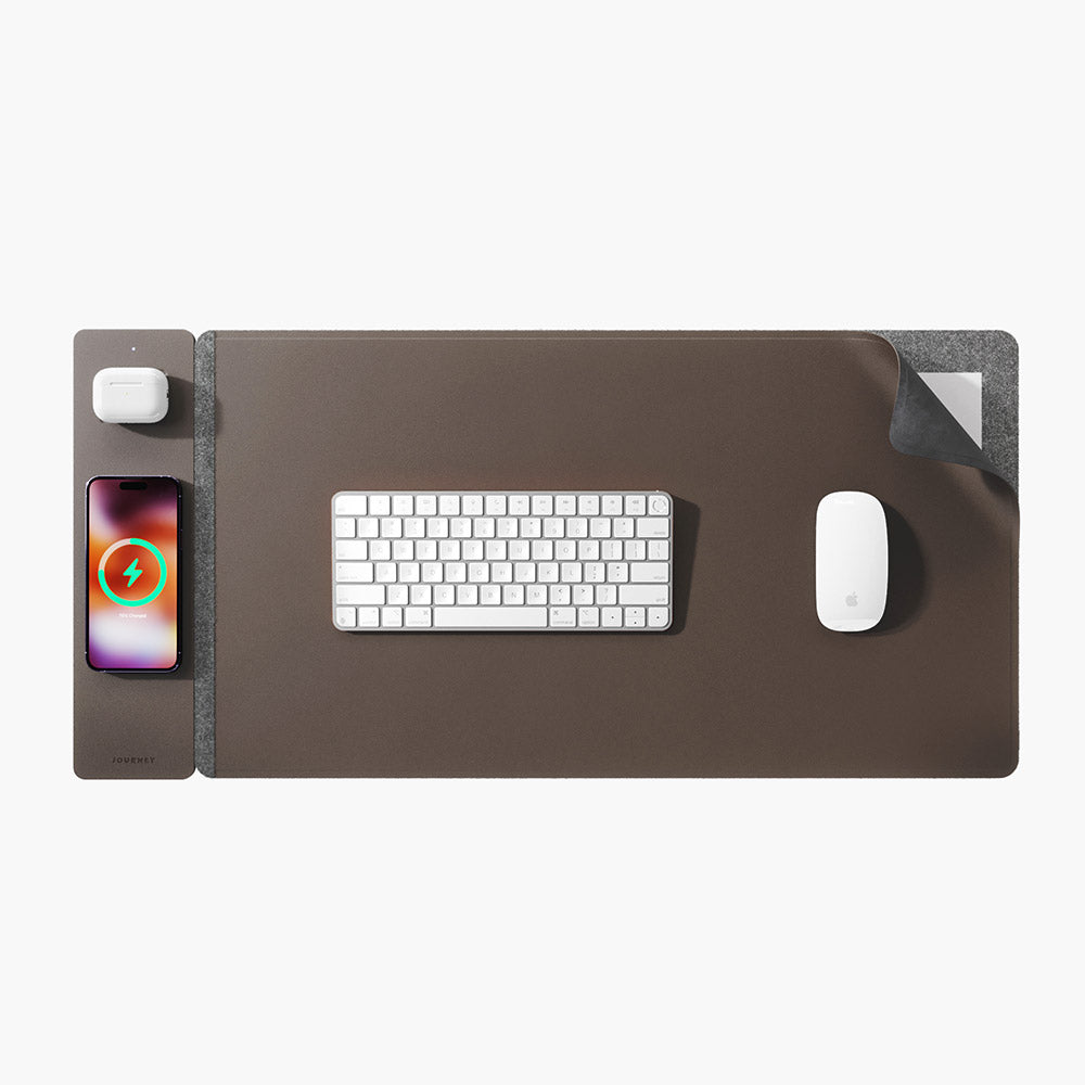 NovaCharge Wireless Charging Desk Mat for Modern Workspaces