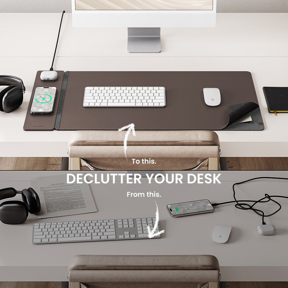NovaCharge Wireless Charging Desk Mat for Modern Workspaces