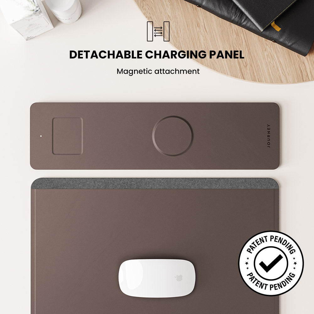 NovaCharge Wireless Charging Desk Mat for Modern Workspaces
