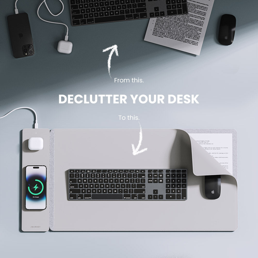 NovaCharge Wireless Charging Desk Mat for Modern Workspaces