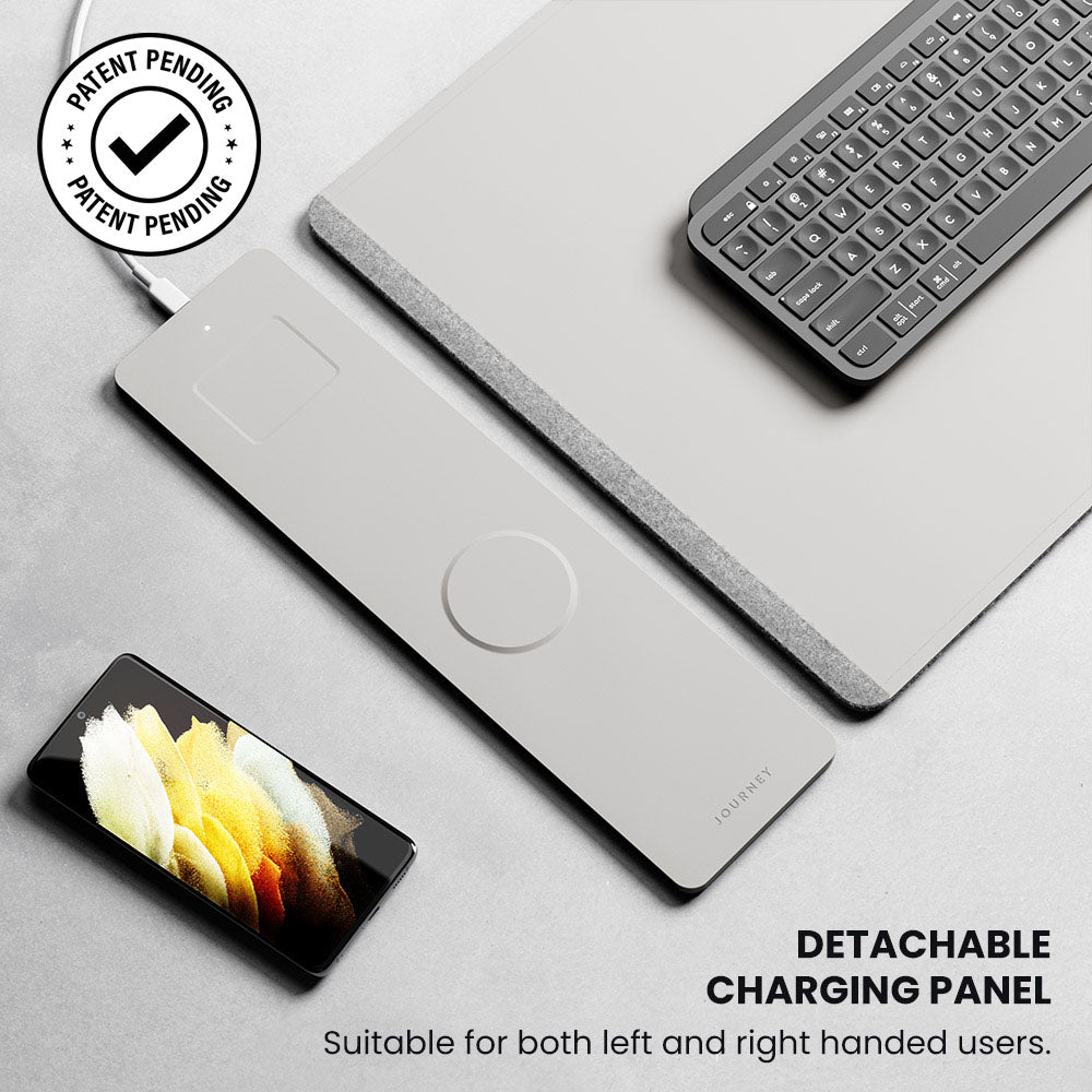 NovaCharge Wireless Charging Desk Mat for Modern Workspaces