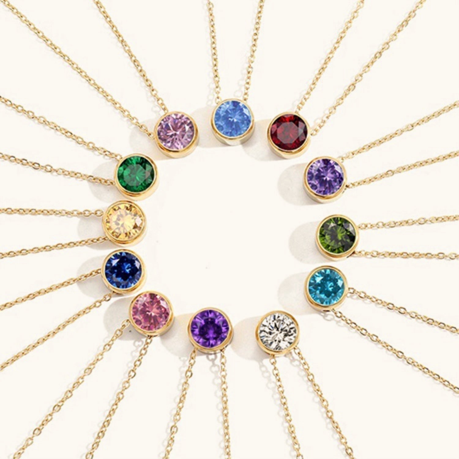 Collana Luna con Pietra di Nascita