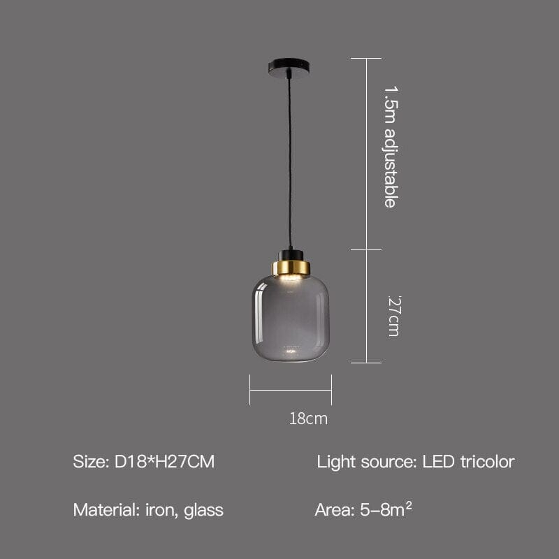 چراغ آویز شیشه‌ای لوما LED نورپردازی محیطی نوردیک رترو