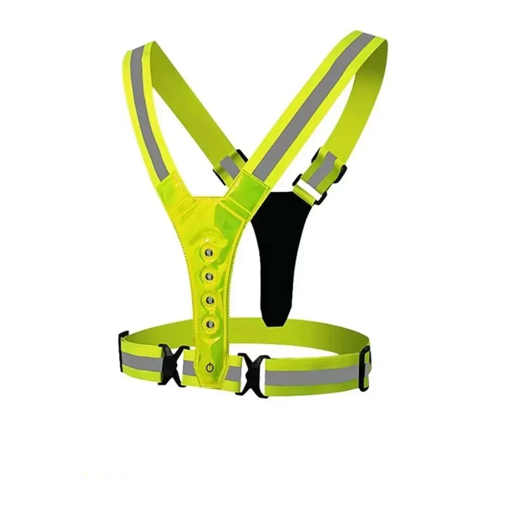 LumaRun Gilet Riflettente Regolabile a LED per Corsa Notturna