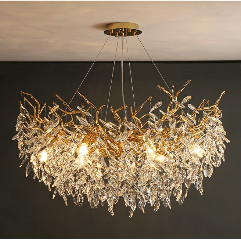 Lampadario a Bracci in Cristallo Stile Francese per Case Moderne