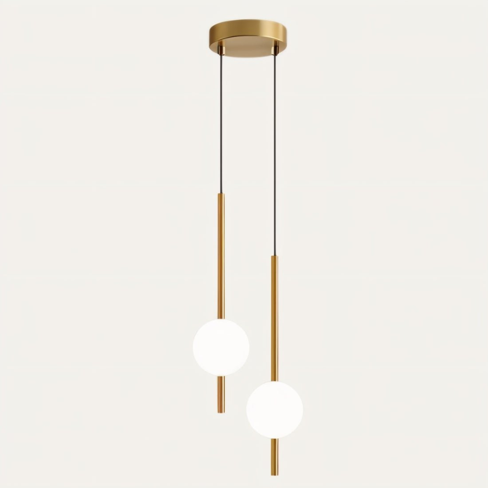 Aureli Glass and Metal Pendant Light in Nordic Style by Nythera