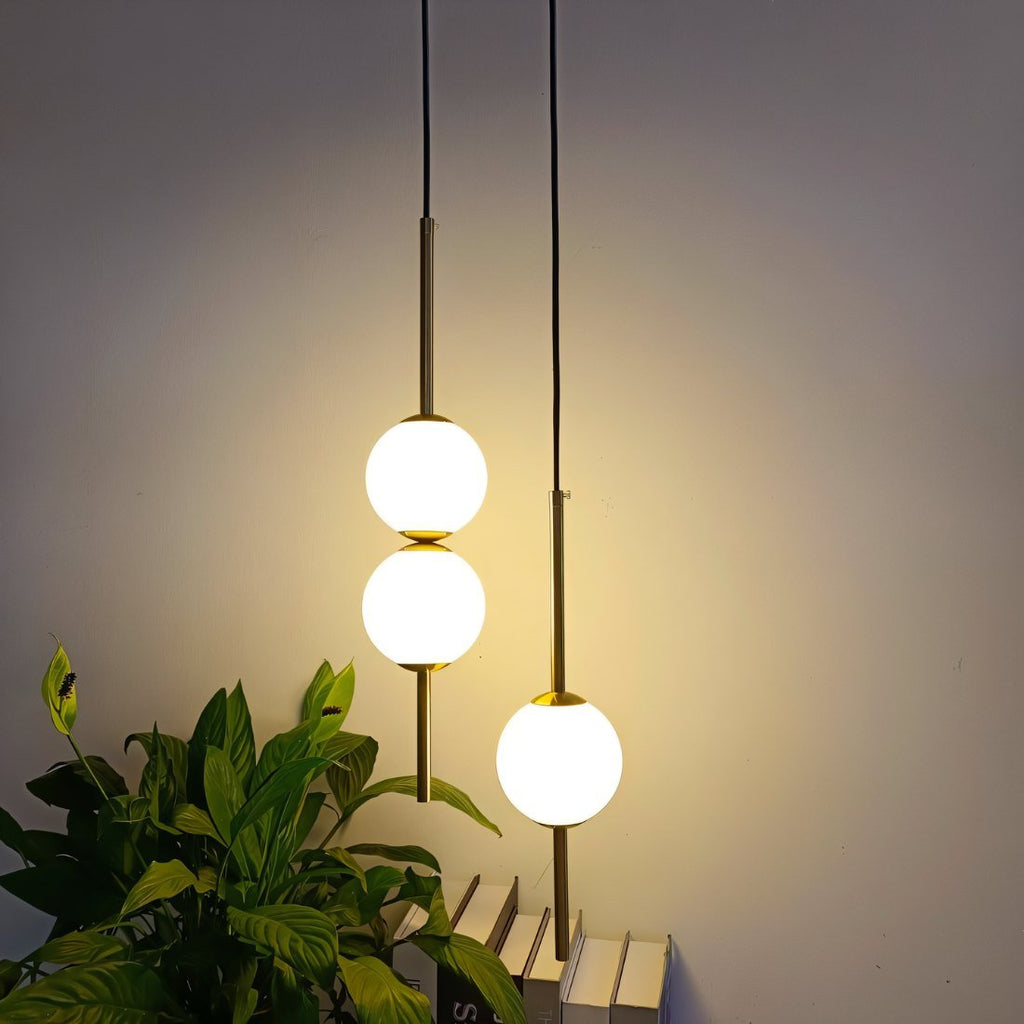 Aureli Glass and Metal Pendant Light in Nordic Style by Nythera