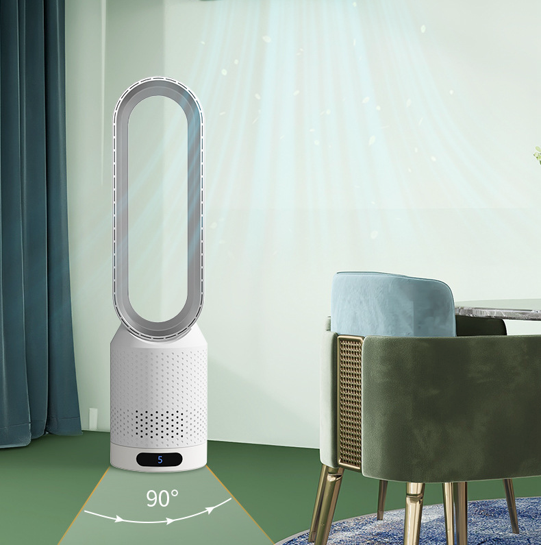 Bladeless Smart Air Purifier Fan With 3-In-1 Cooling System