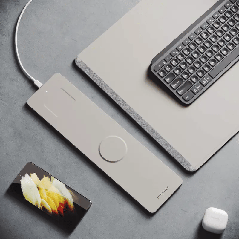NovaCharge Wireless Charging Desk Mat for Modern Workspaces
