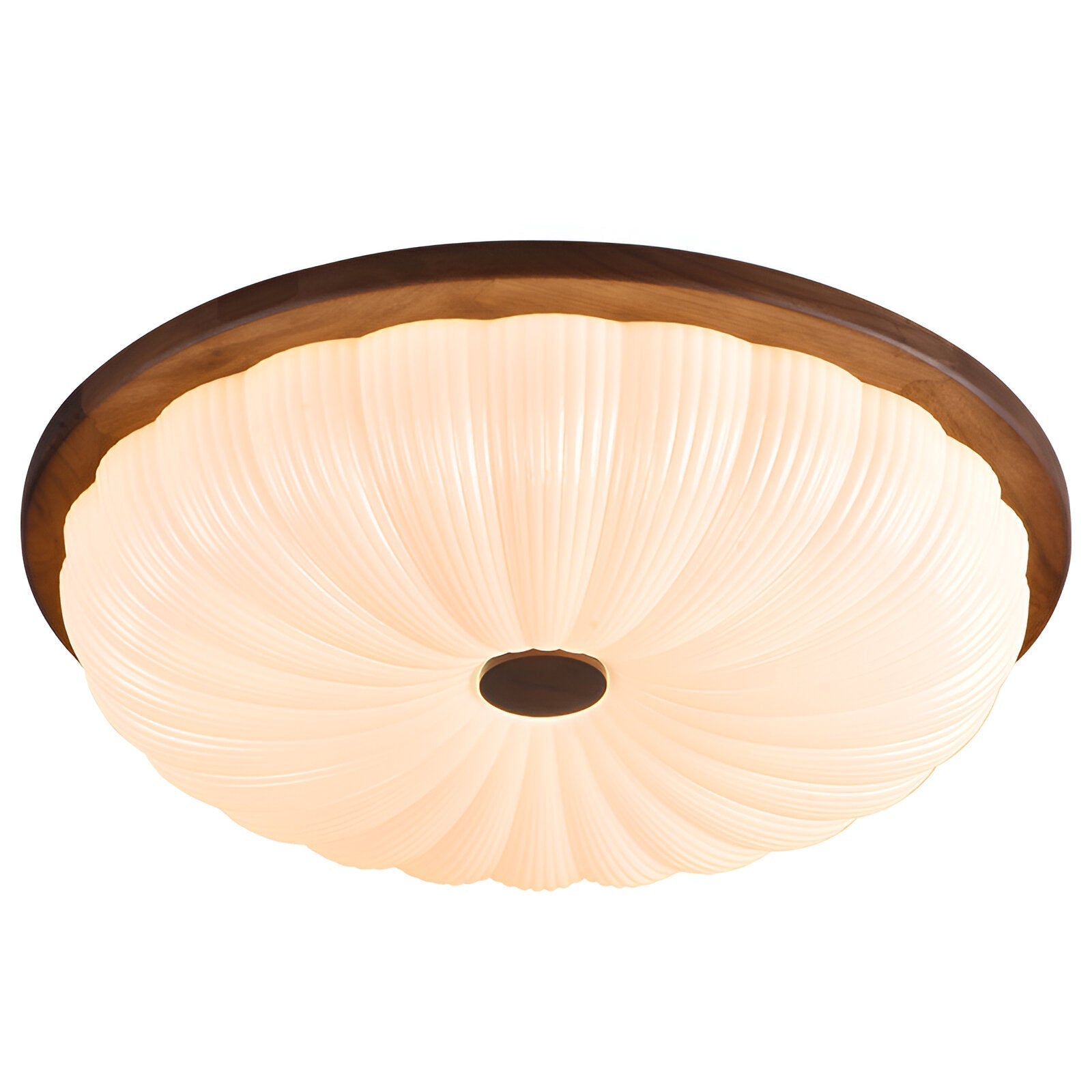 Caldero Vintage Wood LED Ceiling Light With Classic American Style