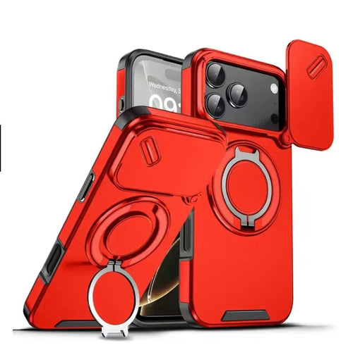AegisGuard Armor odporne na wstrząsy magnetyczne etui z obracanym o 360 stopni pierścieniem do iPhone 17