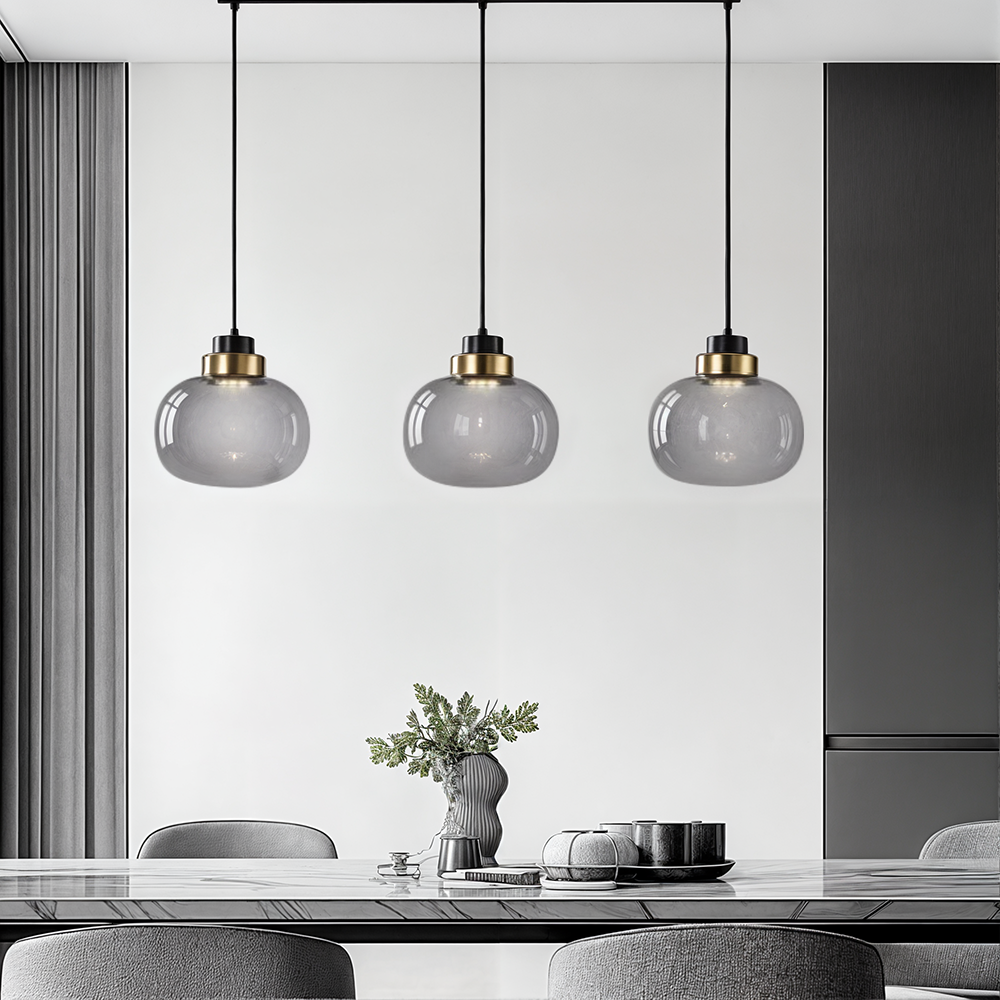 چراغ آویز شیشه‌ای لوما LED نورپردازی محیطی نوردیک رترو