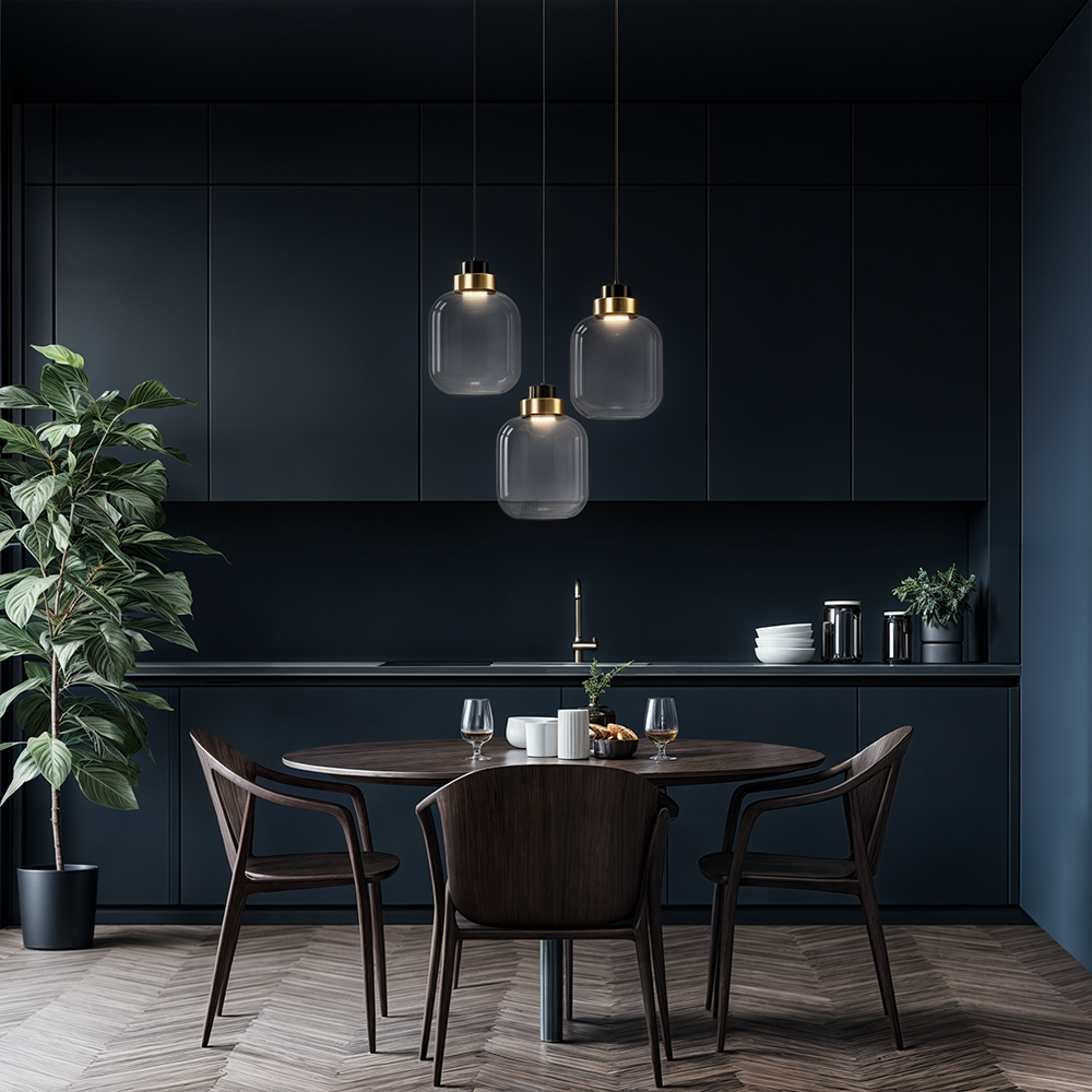چراغ آویز شیشه‌ای لوما LED نورپردازی محیطی نوردیک رترو