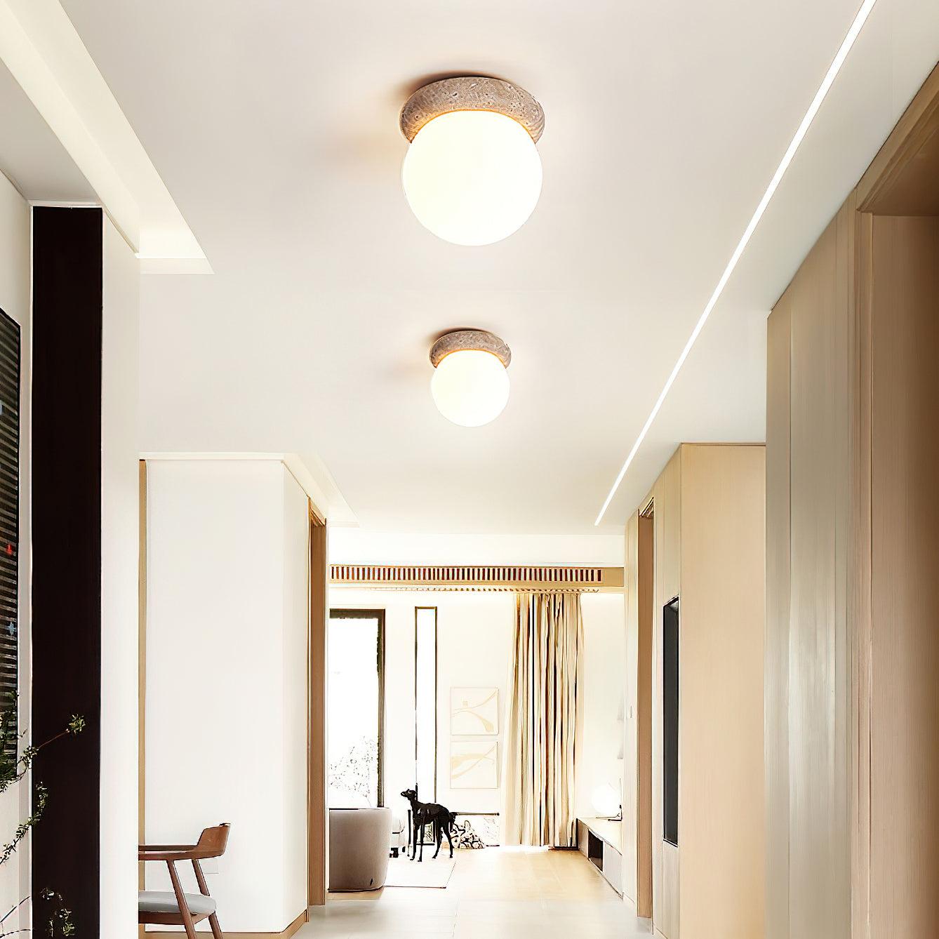 چراغ سقفی LED تراورتن TerraLume برای اتاق‌های کوچک