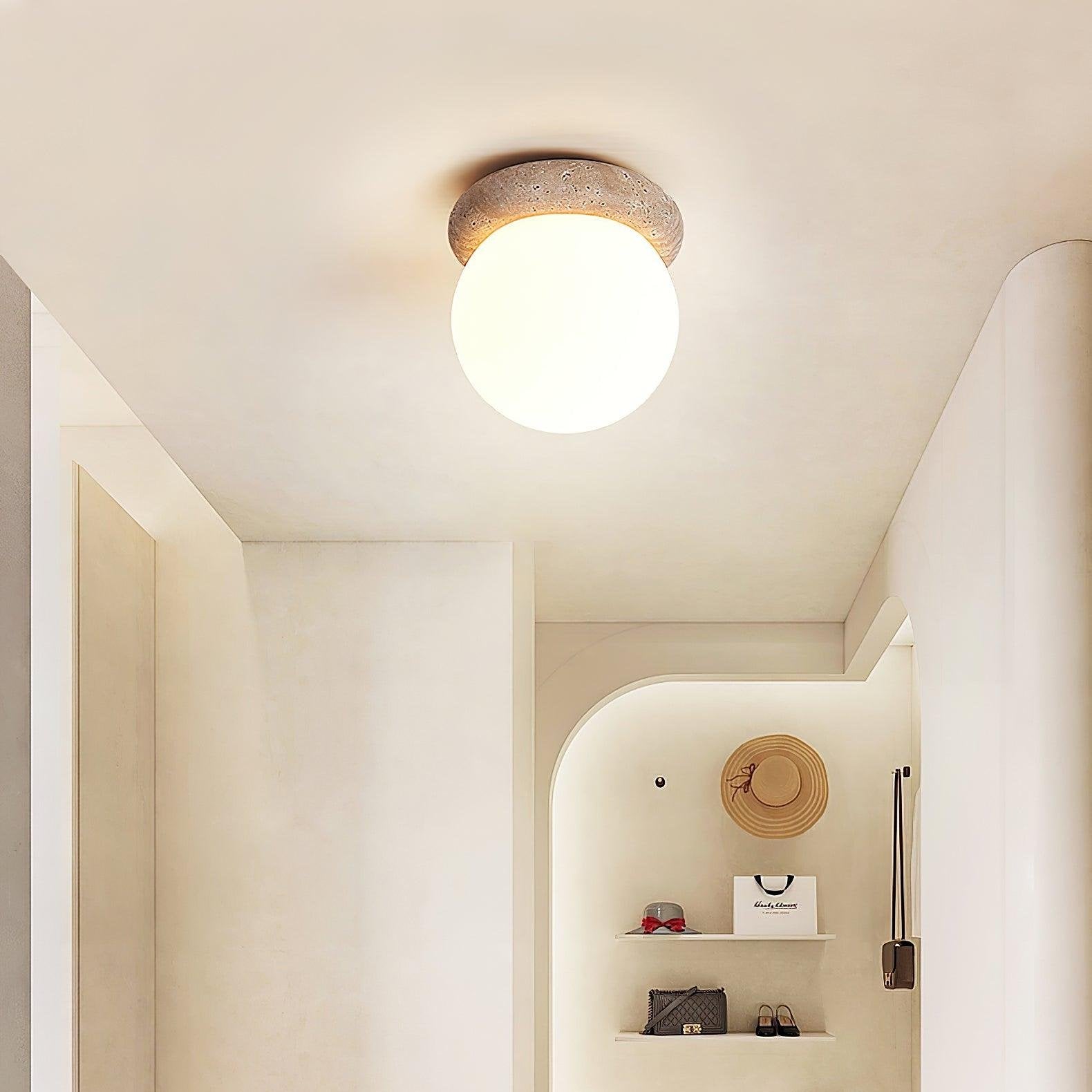چراغ سقفی LED تراورتن TerraLume برای اتاق‌های کوچک
