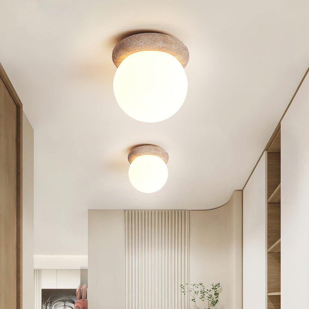 چراغ سقفی LED تراورتن TerraLume برای اتاق‌های کوچک