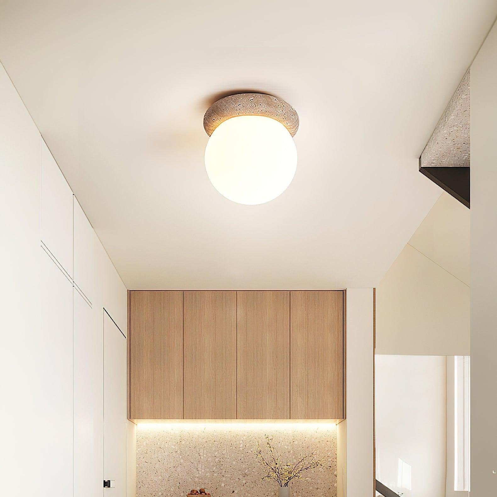 چراغ سقفی LED تراورتن TerraLume برای اتاق‌های کوچک