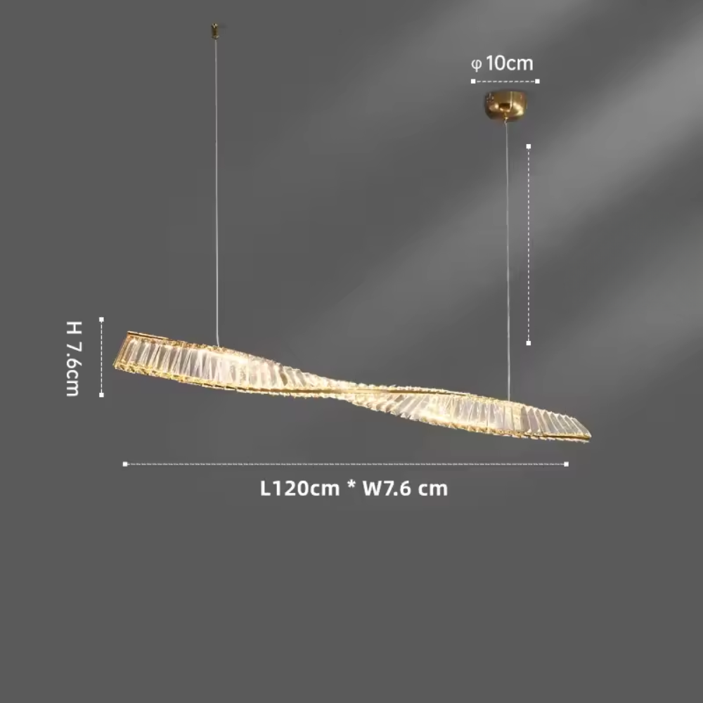 Aureon Spiral Krystal LED Spisependel til Køkkener
