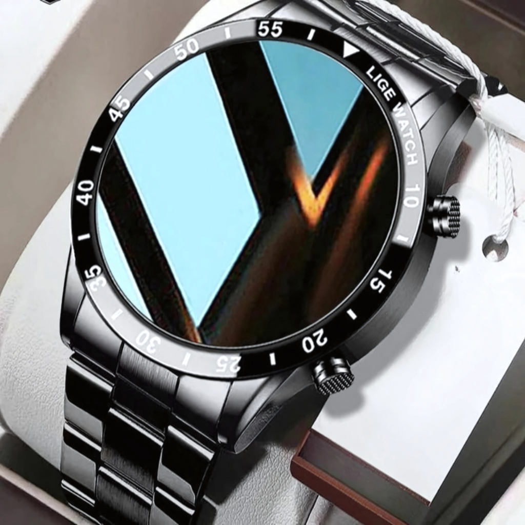 Edelstahl-Smartwatch mit AMOLED-Display und 4G-Konnektivität