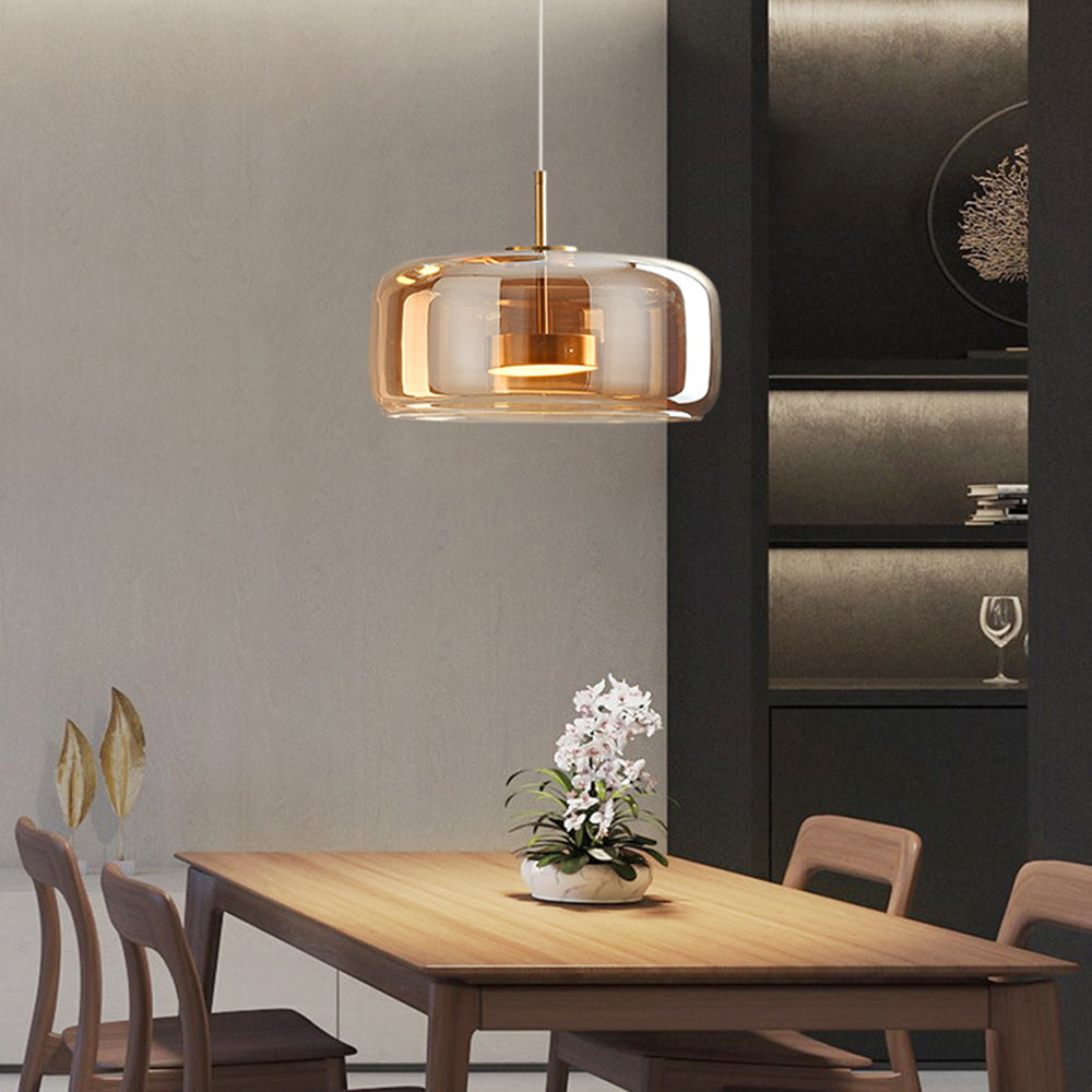 Altın ve Kehribar Kaplamalı Odalar İçin Aurex Retro LED Sarkıt Lamba