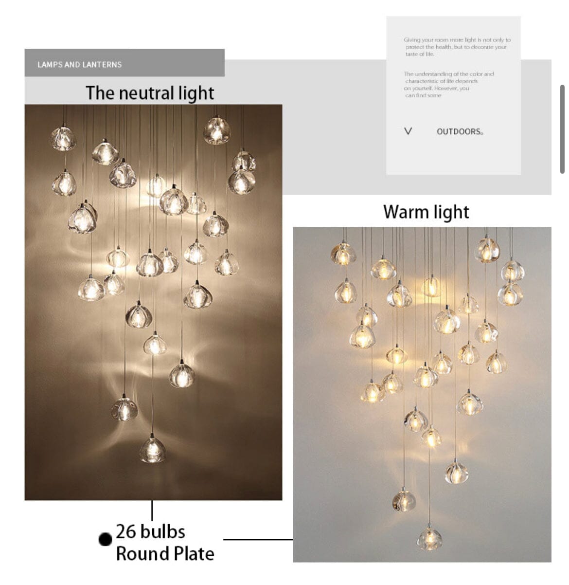 Lumenry Kristall-Treppenhaus-Kronleuchter Modernes LED-Beleuchtungssystem