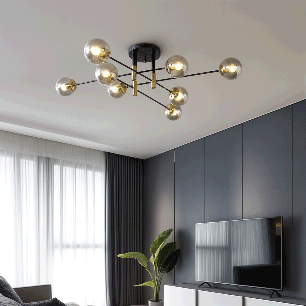 Lyra 8-Light Nordic Chandelier Handcrafted Modern Ceiling Fixture