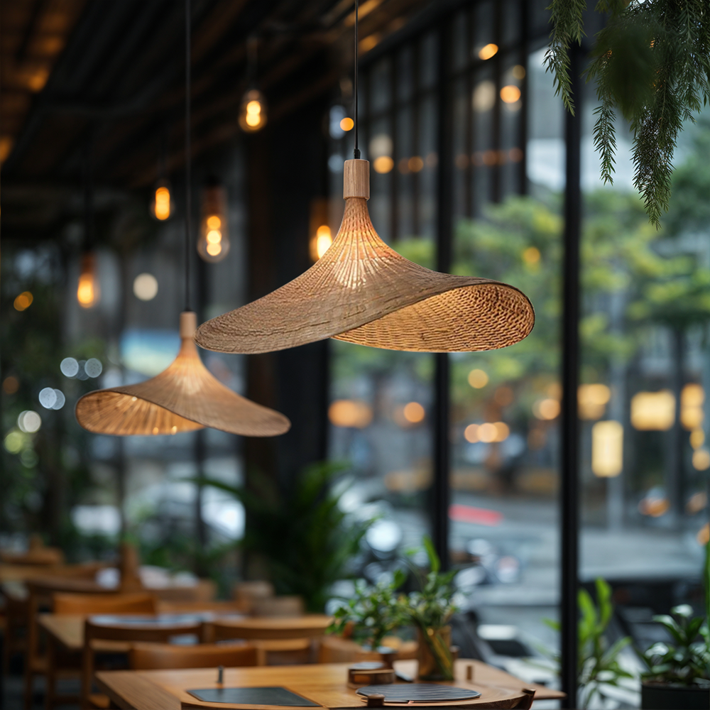 LumaWeave Bambuslampe mit sanftem, warmem Licht für jede Einrichtung