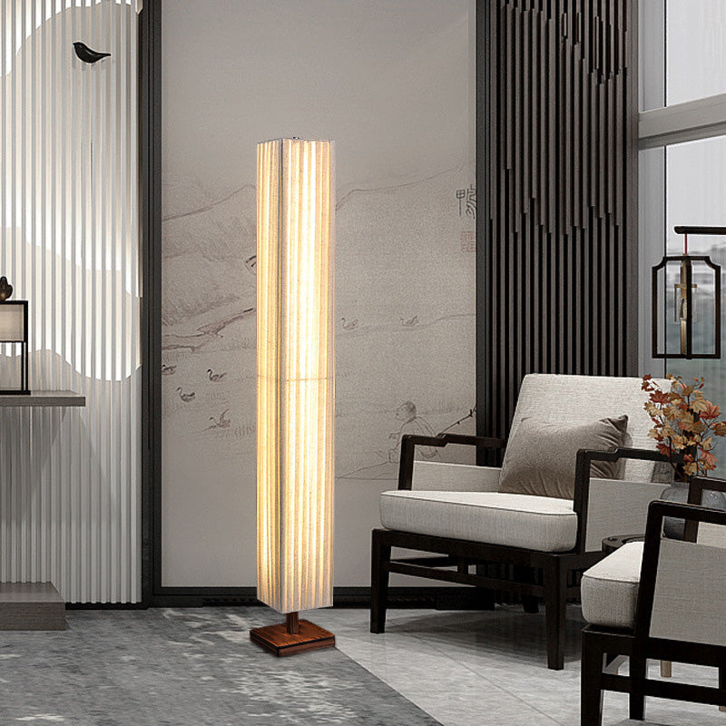 آباژور ایستاده پارچه‌ای LED گردو کیجیرو به سبک ژاپنی