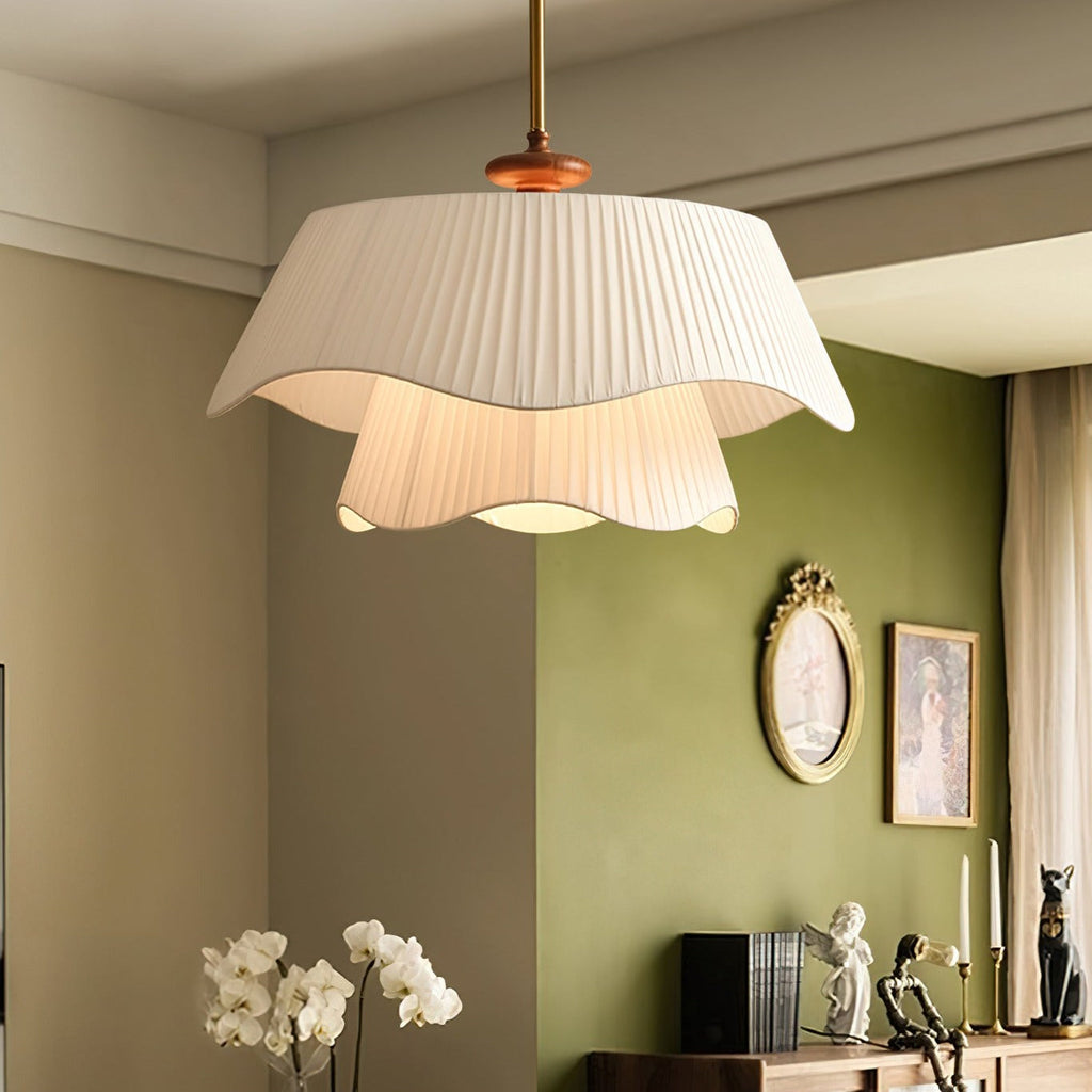 Averin Pendant Light in Metal Glass Wood Modern Design