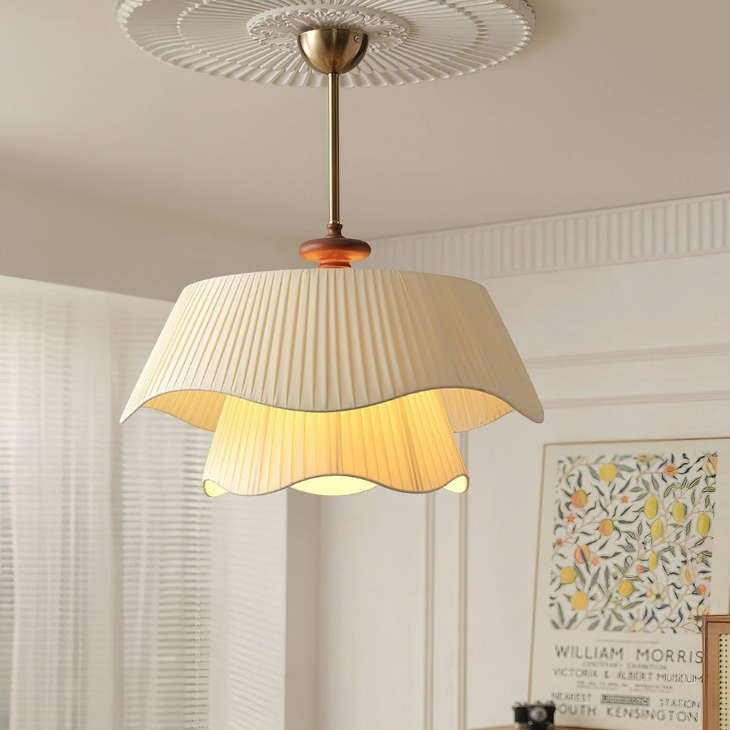 Averin Pendant Light in Metal Glass Wood Modern Design