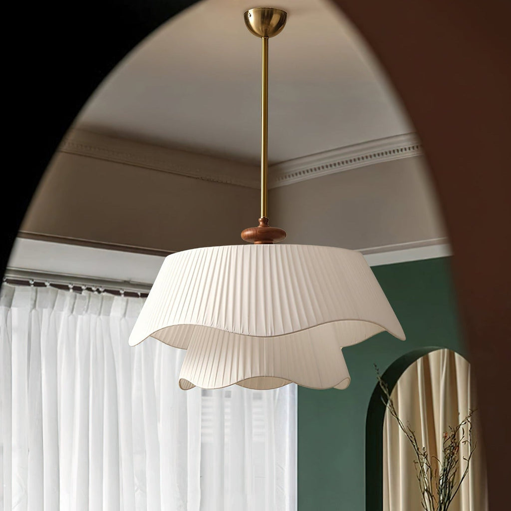 Averin Pendant Light in Metal Glass Wood Modern Design