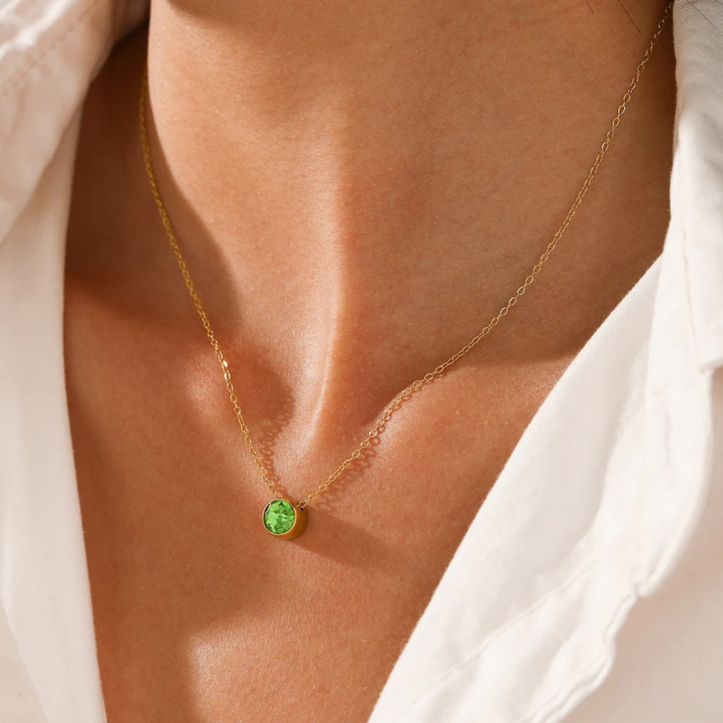 Collana Luna con Pietra di Nascita