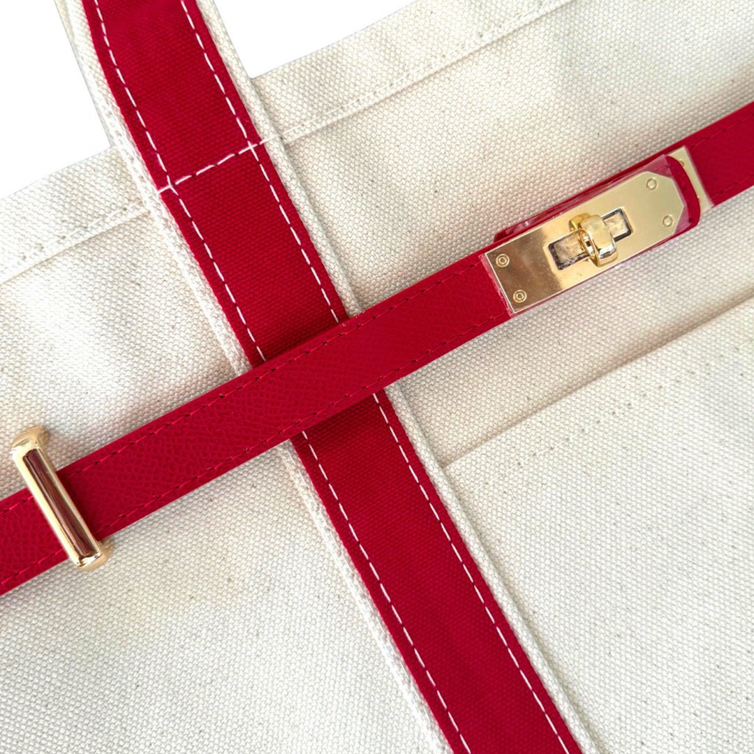 AzureVale Classic Cotton Canvas Tote With Reinforced Steel Design