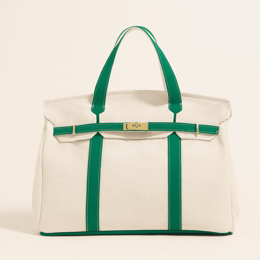 AzureVale Classic Cotton Canvas Tote With Reinforced Steel Design