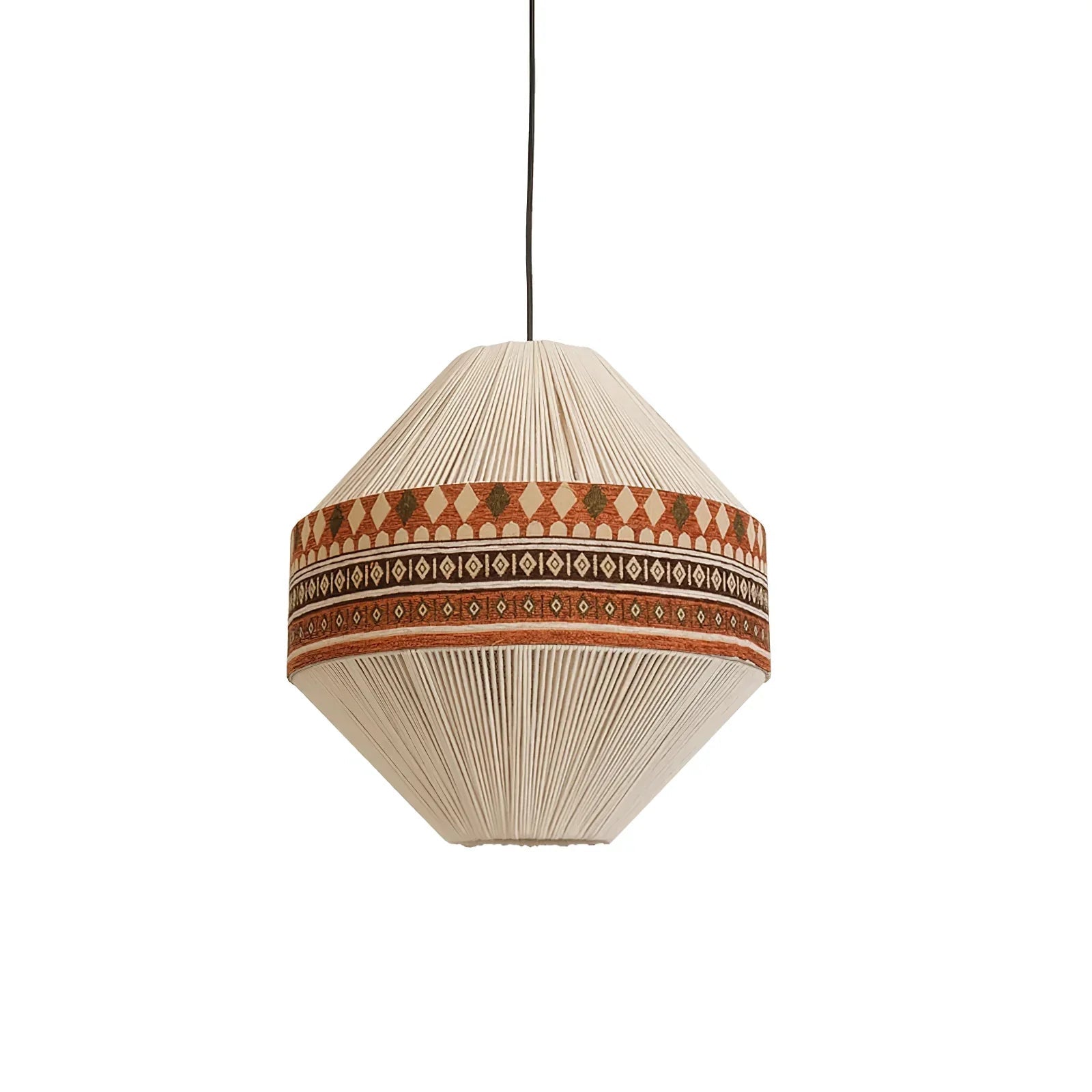 Kairo Boho Fringe Pendant Light With Tribal Patterns