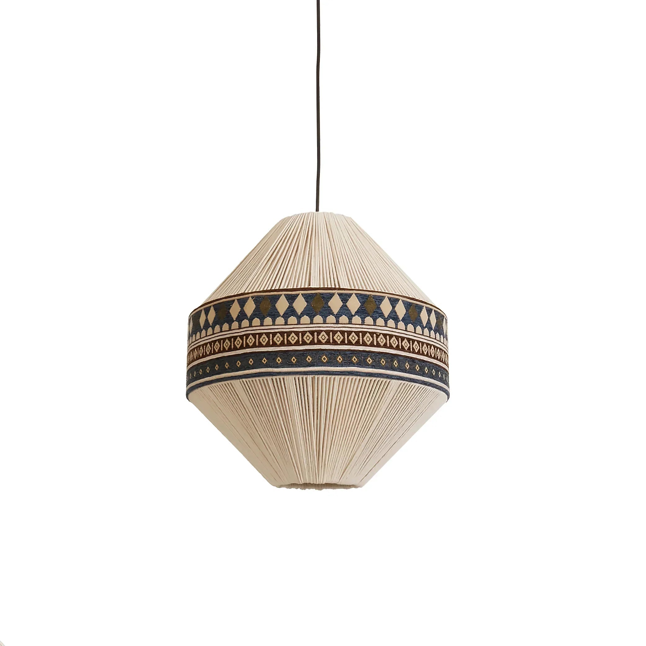 Kairo Boho Fringe Pendant Light With Tribal Patterns