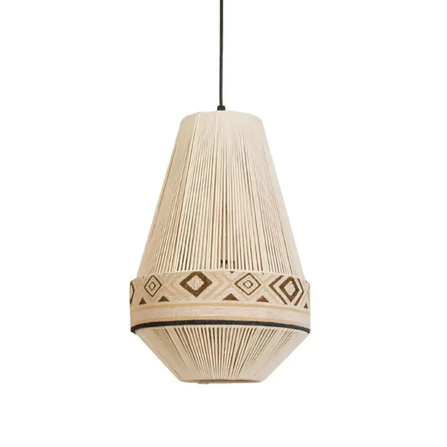 Kairo Boho Fringe Pendant Light With Tribal Patterns