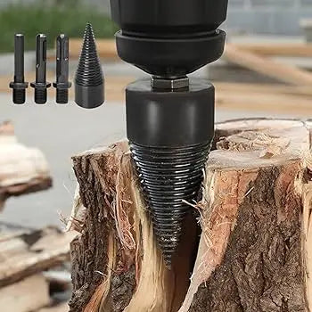 32mm High Carbon Firewood Drill Bit Set With Shank System, 5 Piece, Anti Slip Cone
