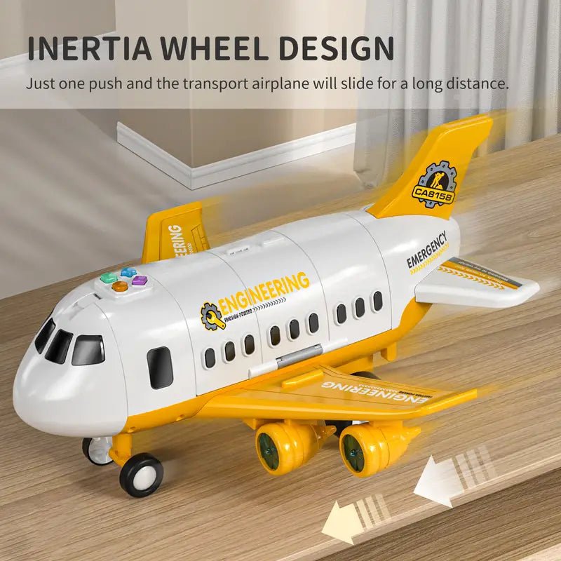 AeroSpark Colorful Interactive Airplane Plaything With Blinking Lights For Kids
