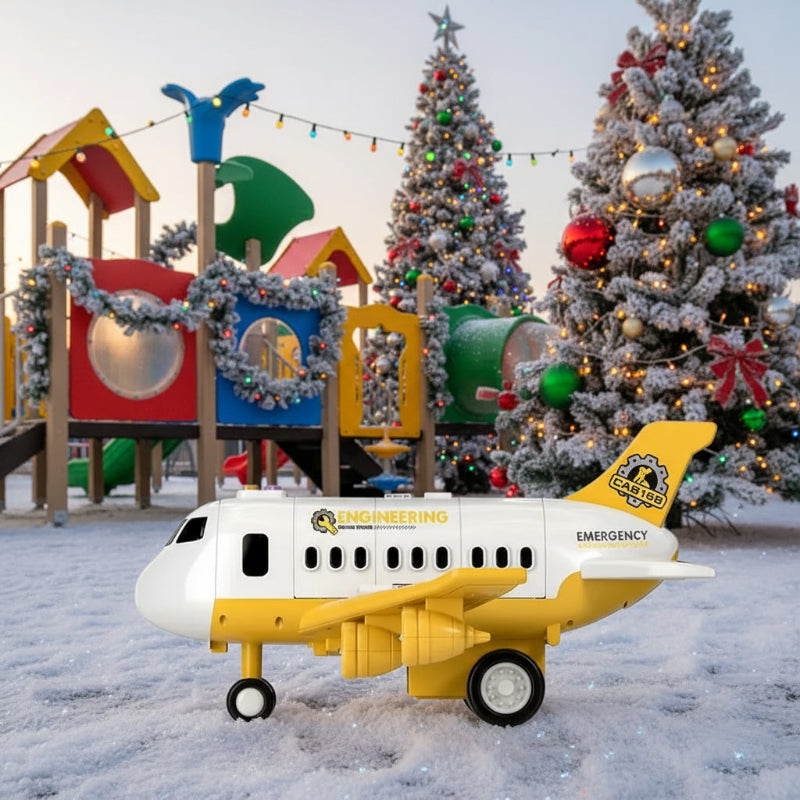 AeroSpark Colorful Interactive Airplane Plaything With Blinking Lights For Kids