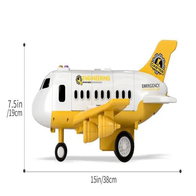 AeroSpark Colorful Interactive Airplane Plaything With Blinking Lights For Kids