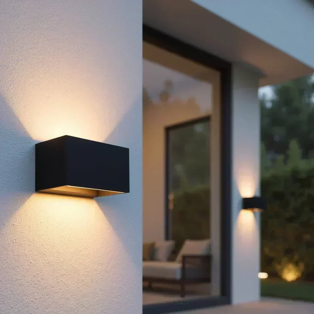 AstraGuard Black Outdoor Motion Sensor Wall Light IP65