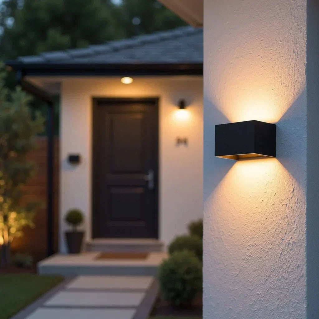 AstraGuard Black Outdoor Motion Sensor Wall Light IP65