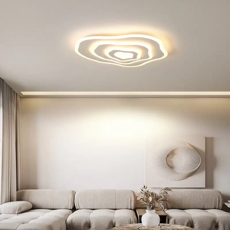 Aureon Bloom Wood & Metal Chandelier, Two-Layer Design