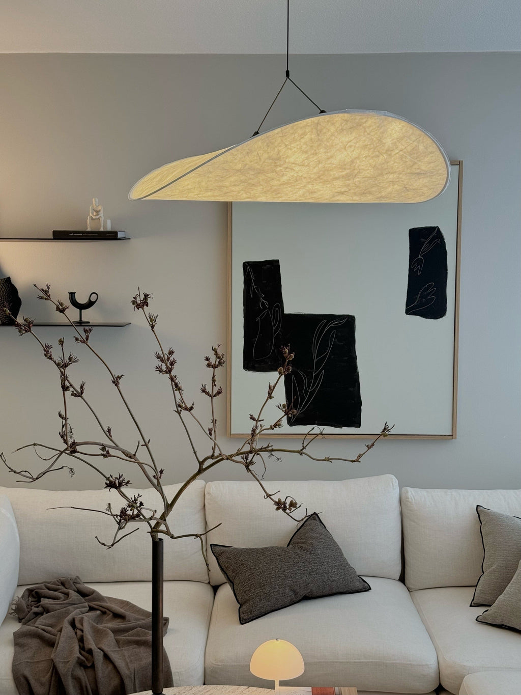 Candelabru Lynea Nordic Silk Leaf cu iluminare LED