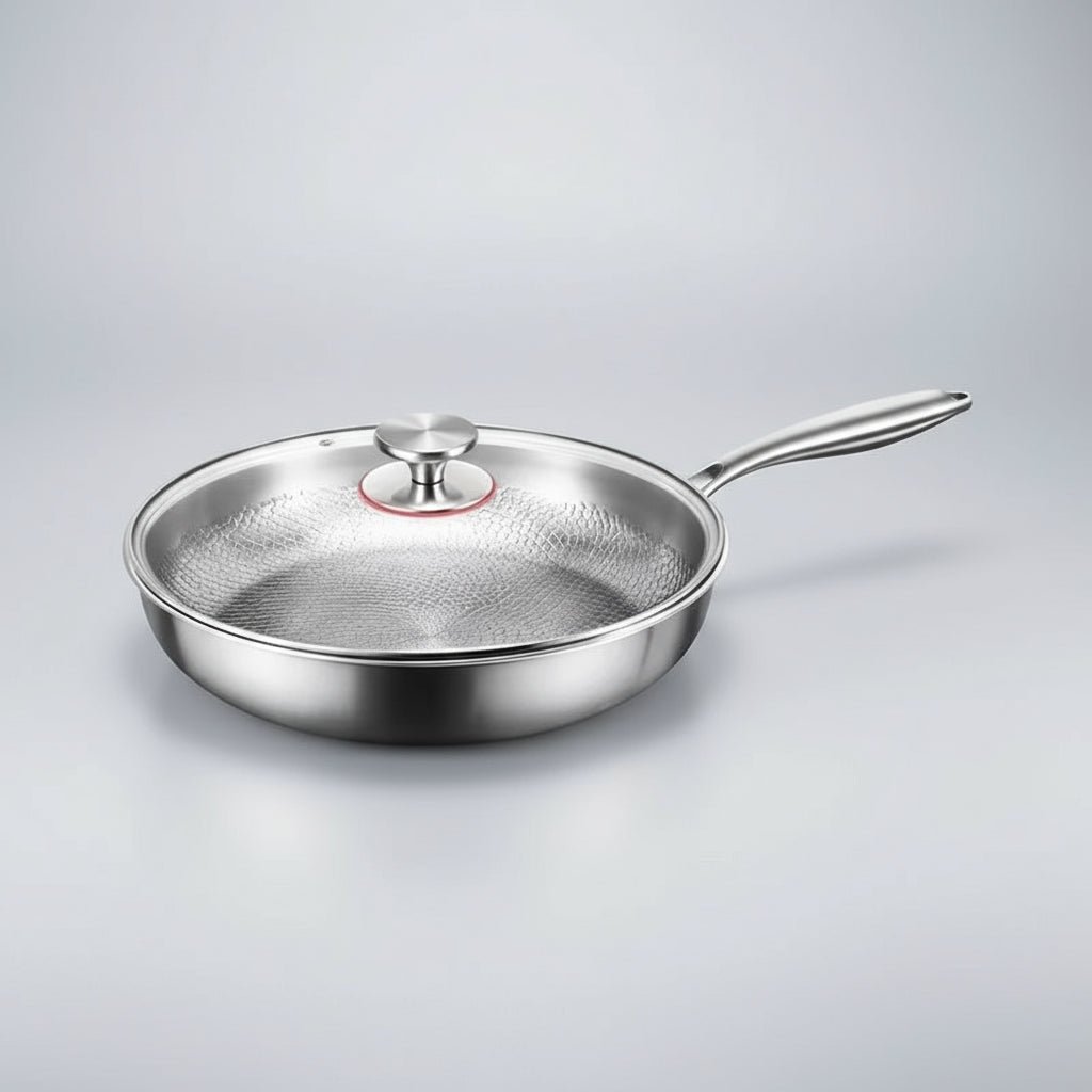 QuellForge Hammered Titanium Nonstick Frying Pan for Induction and Everyday Cooking