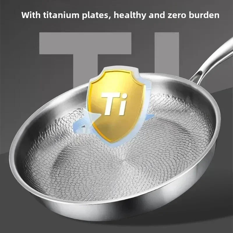 QuellForge Hammered Titanium Nonstick Frying Pan for Induction and Everyday Cooking